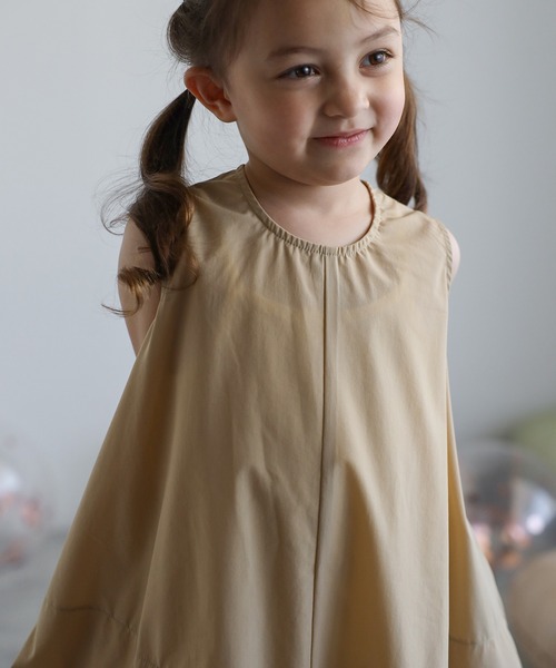 3-10才対応】裾バルーン撥水ノースリワンピ（ワンピース）｜BONJOUR