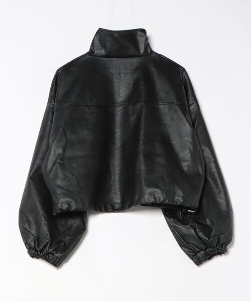 CECIL McBEE(セシルマクビー)の「フェイクレザージップアップジャケット(ブルゾン・レディース・ダークブラウン/ブラウン/ブラック・MEDIUM/LARGE)」の4枚目の写真