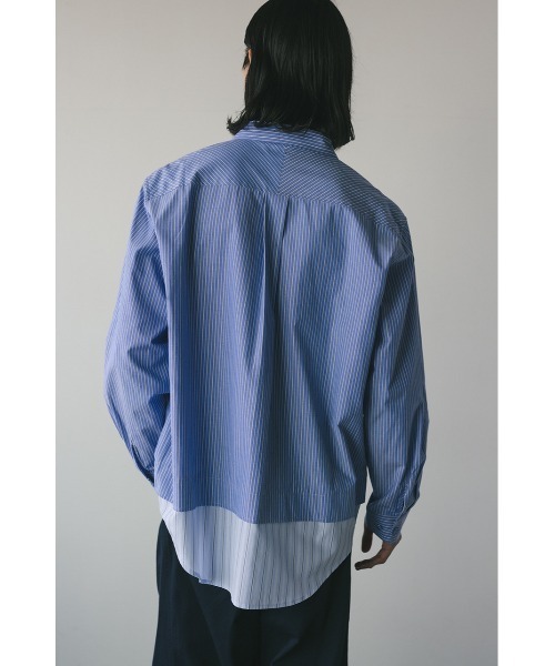 STYLEMIXER(スタイルミキサー)の「ストライプレイヤーシャツ(シャツ/ブラウス・メンズ・ブルー/グレー・MEDIUM/LARGE)」の22枚目の写真