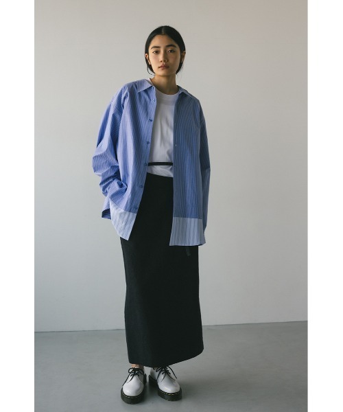 STYLEMIXER(スタイルミキサー)の「ストライプレイヤーシャツ(シャツ/ブラウス・メンズ・ブルー/グレー・MEDIUM/LARGE)」の20枚目の写真