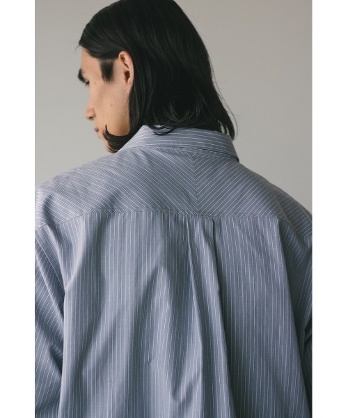 STYLEMIXER(スタイルミキサー)の「ストライプレイヤーシャツ(シャツ/ブラウス・メンズ・ブルー/グレー・MEDIUM/LARGE)」の13枚目の写真