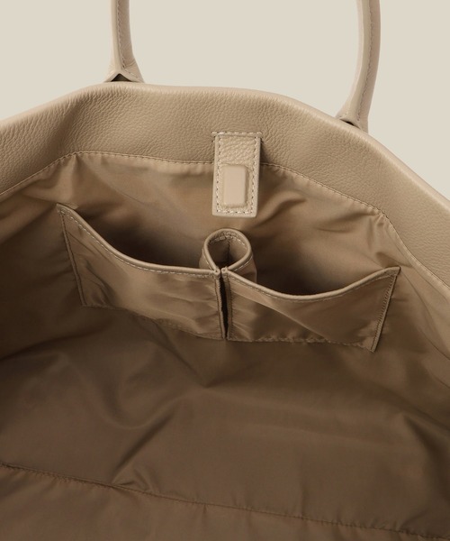 ROPE'（ロペ）の「横型レザートートバッグ【A4対応】（トートバッグ・レディース・ブラック/ベージュ・FREE）」の9枚目の写真