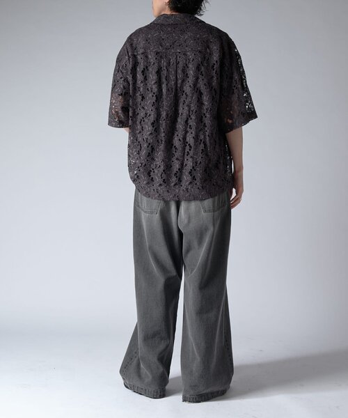 Lui's フラワーレースシャツ　25ss 未使用 Lui's シャツ フラワーレースシャツ 25ss メンズ : ZOZOTOWN