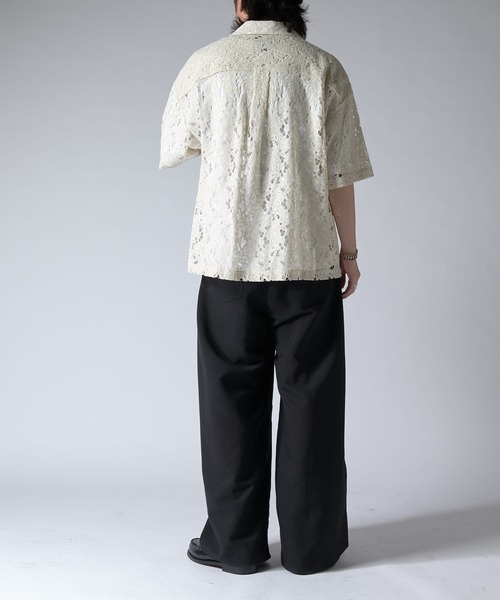 Lui's(ルイス)の「フラワーレースシャツ 25ss(シャツ/ブラウス・メンズ・オフホワイト/パープル/ブラック・M/S)」の9枚目の写真