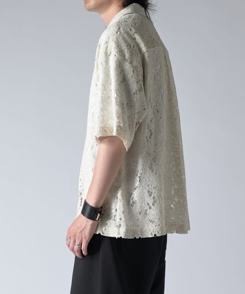 Lui's(ルイス)の「フラワーレースシャツ 25ss(シャツ/ブラウス・メンズ・オフホワイト/パープル/ブラック・M/S)」の5枚目の写真