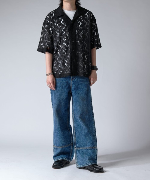 Lui's(ルイス)の「フラワーレースシャツ 25ss(シャツ/ブラウス・メンズ・オフホワイト/パープル/ブラック・M/S)」の13枚目の写真