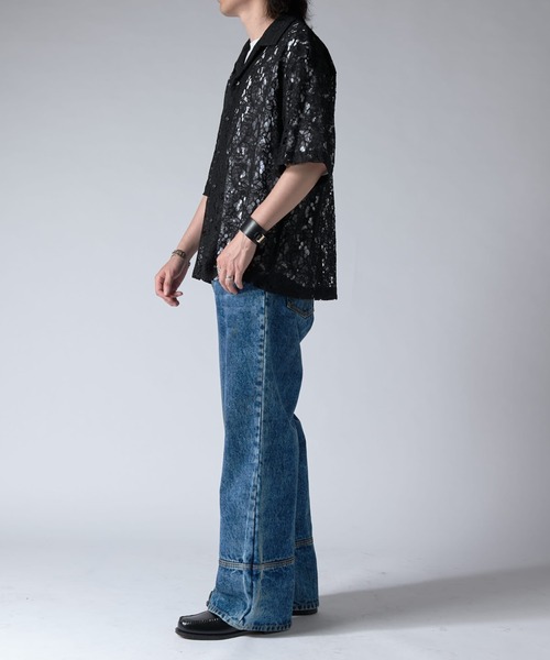 Lui's(ルイス)の「フラワーレースシャツ 25ss(シャツ/ブラウス・メンズ・オフホワイト/パープル/ブラック・M/S)」の14枚目の写真