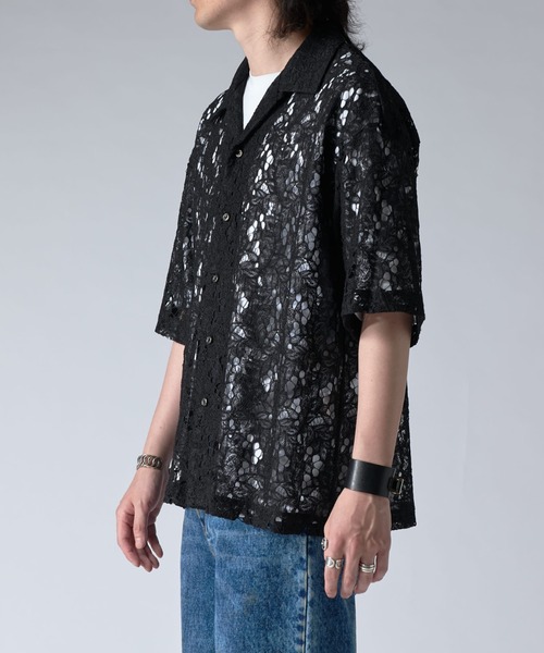 Lui's(ルイス)の「フラワーレースシャツ 25ss(シャツ/ブラウス・メンズ・オフホワイト/パープル/ブラック・M/S)」の11枚目の写真