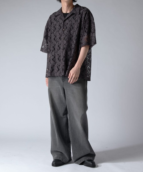 Lui's(ルイス)の「フラワーレースシャツ 25ss(シャツ/ブラウス・メンズ・オフホワイト/パープル/ブラック・M/S)」の19枚目の写真