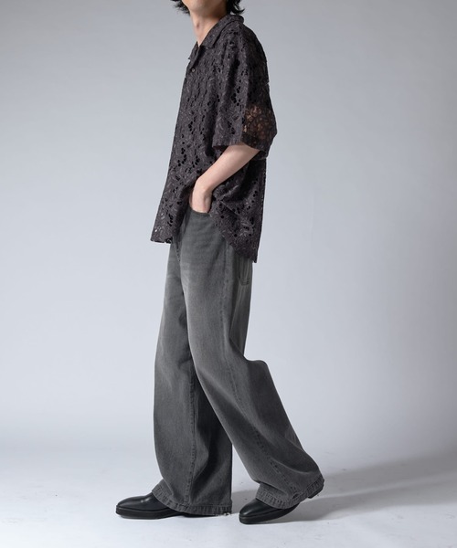 Lui's(ルイス)の「フラワーレースシャツ 25ss(シャツ/ブラウス・メンズ・オフホワイト/パープル/ブラック・M/S)」の20枚目の写真