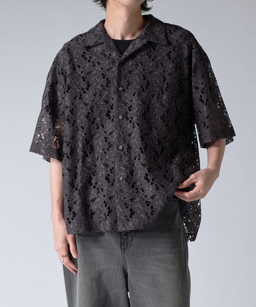 Lui's(ルイス)の「フラワーレースシャツ 25ss(シャツ/ブラウス・メンズ・オフホワイト/パープル/ブラック・M/S)」の16枚目の写真