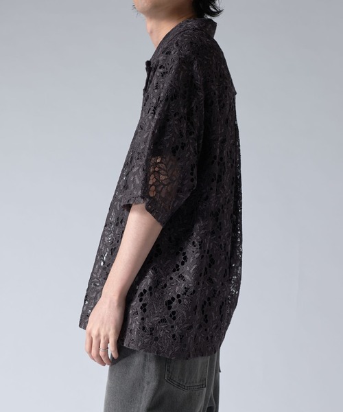 Lui's(ルイス)の「フラワーレースシャツ 25ss(シャツ/ブラウス・メンズ・オフホワイト/パープル/ブラック・M/S)」の17枚目の写真