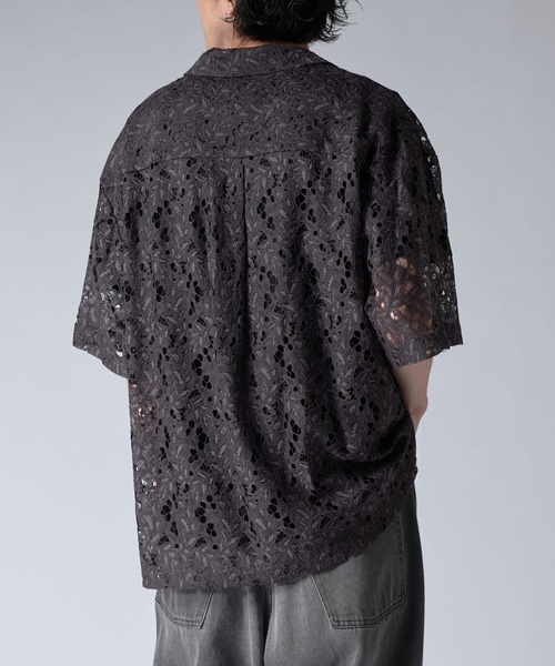 Lui's(ルイス)の「フラワーレースシャツ 25ss(シャツ/ブラウス・メンズ・オフホワイト/パープル/ブラック・M/S)」の18枚目の写真