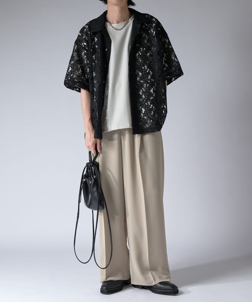 Lui's フラワーレースシャツ　25ss 未使用 セール】フラワーレースシャツ 25ss（シャツ/ブラウス）｜Lui's