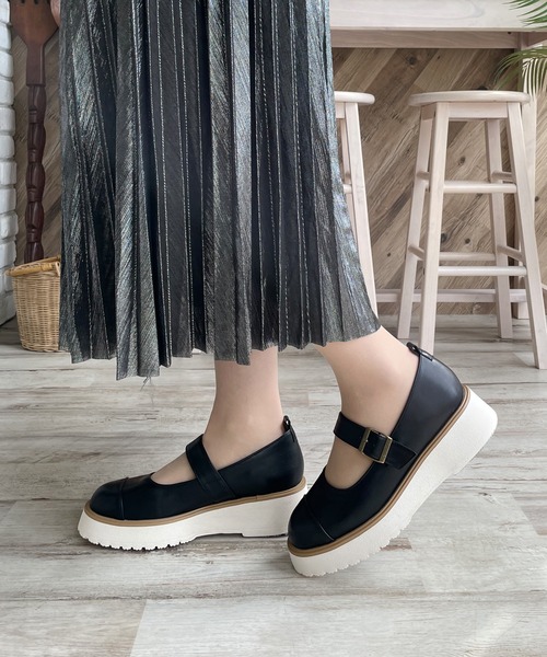LUGG NAGG(ラグナグ)の「【maschietta】【3E】プラットフォームメリージェーン【厚底】(パンプス・レディース・ネイビー/オフホワイト/ブラック/ダークブラウン/ブラック×ブラック・S/M/L/LL)」の13枚目の写真