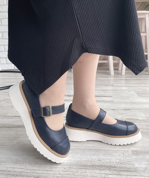 LUGG NAGG(ラグナグ)の「【maschietta】【3E】プラットフォームメリージェーン【厚底】(パンプス・レディース・ネイビー/オフホワイト/ブラック/ダークブラウン/ブラック×ブラック・S/M/L/LL)」の16枚目の写真