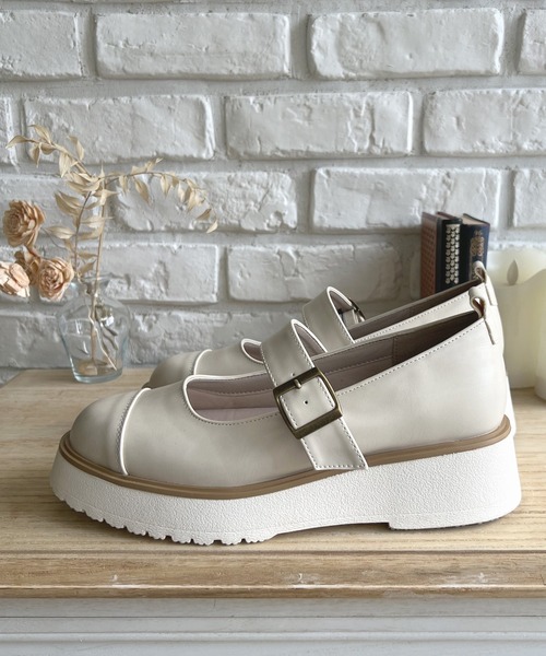 LUGG NAGG(ラグナグ)の「【maschietta】【3E】プラットフォームメリージェーン【厚底】(パンプス・レディース・ネイビー/オフホワイト/ブラック/ダークブラウン/ブラック×ブラック・S/M/L/LL)」の20枚目の写真