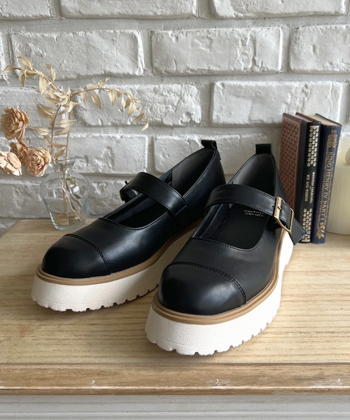LUGG NAGG(ラグナグ)の「【maschietta】【3E】プラットフォームメリージェーン【厚底】(パンプス・レディース・ネイビー/オフホワイト/ブラック/ダークブラウン/ブラック×ブラック・S/M/L/LL)」の22枚目の写真