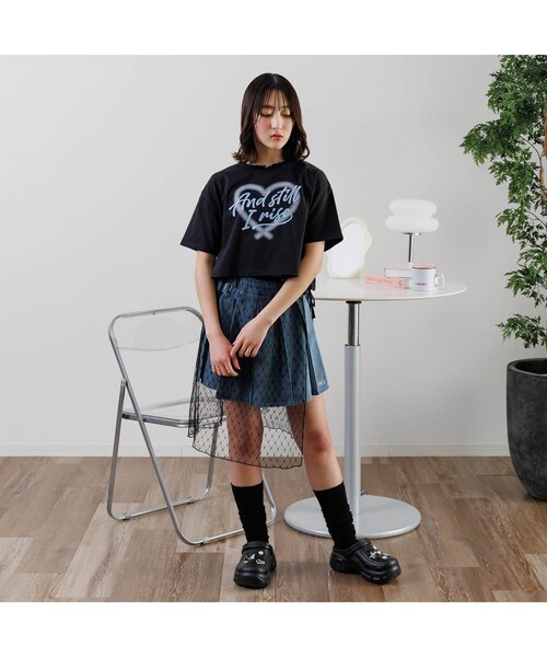 algy(アルジー)の「ハートスプレータンタケ半袖T(Tシャツ/カットソー・キッズ・ブラック/ラベンダー/ミント・X-SMALL/XX-SMALL/SMALL/MEDIUM)」の4枚目の写真