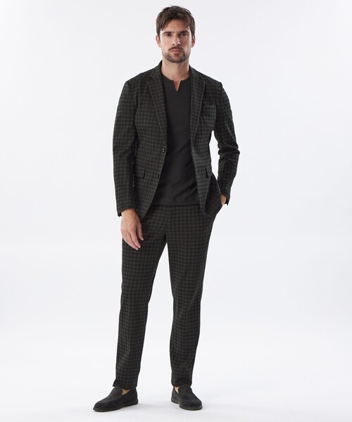EPOCA UOMO（エポカウォモ）の「【セットアップ対応】千鳥ジャカードJK（テーラードジャケット・メンズ・ブラック・46/48）」の2枚目の写真