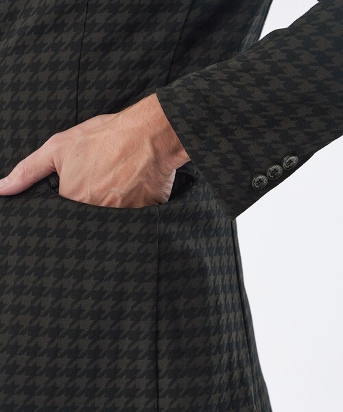 EPOCA UOMO（エポカウォモ）の「【セットアップ対応】千鳥ジャカードJK（テーラードジャケット・メンズ・ブラック・46/48）」の7枚目の写真