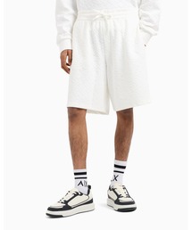 ARMANI EXCHANGE | 【A|X アルマーニ エクスチェンジ】オールオーバージャカードロゴ スウェットハーフパンツ(スウェットパンツ)