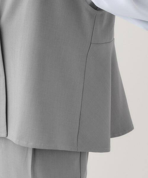 DRESKIP（ドレスキップ）の「【洗える/S-LL/セットアップ可】首元すっきり ペプラムジレ（ベスト・レディース・グレー/ブラック/ライトベージュ・01/02/03/04）」の10枚目の写真