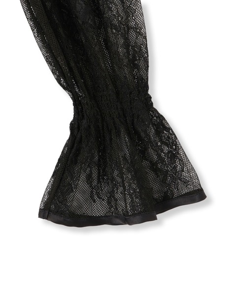 QUEENS COURT（クイーンズコート）の「シアーストレッチレースワンピース≪洗濯機で洗える≫（ワンピース・レディース・ブラック/オフホワイト・M）」の8枚目の写真