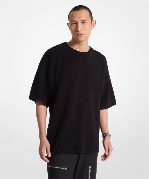 MICHAEL KORS(マイケルコース)の「ユニセックス ショートスリーブ セーター(ニット/セーター・レディース・ブラック・L/XL/S/M)」の5枚目の写真