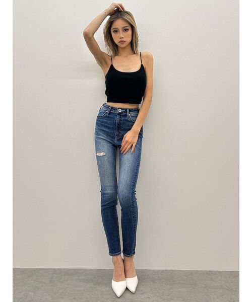 GYDA（ジェイダ）の「Backクロスビスチェ（キャミソール・レディース・オフホワイト/ブラック・FREE）」の11枚目の写真