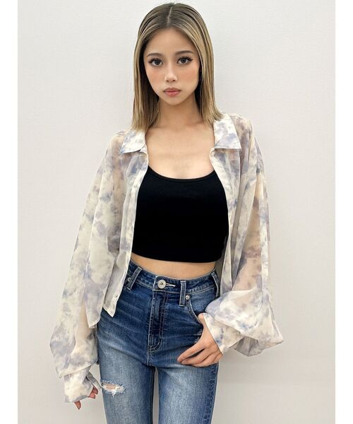 GYDA（ジェイダ）の「Backクロスビスチェ（キャミソール・レディース・オフホワイト/ブラック・FREE）」の9枚目の写真