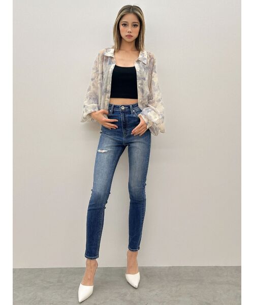 GYDA（ジェイダ）の「Backクロスビスチェ（キャミソール・レディース・オフホワイト/ブラック・FREE）」の8枚目の写真