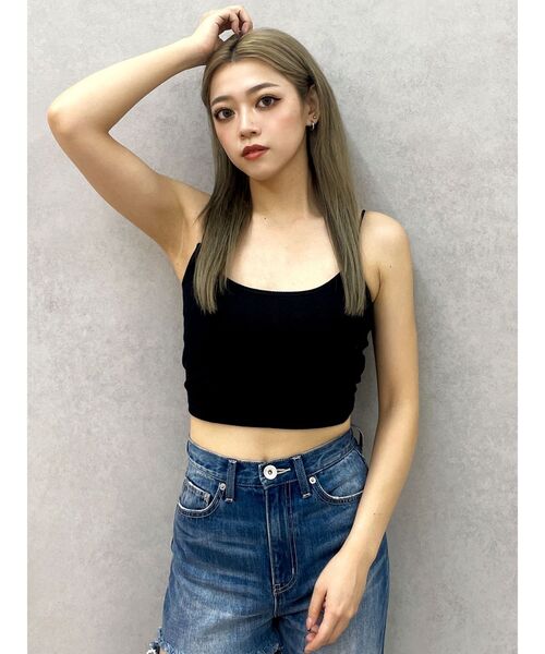 GYDA（ジェイダ）の「Backクロスビスチェ（キャミソール・レディース・オフホワイト/ブラック・FREE）」の6枚目の写真