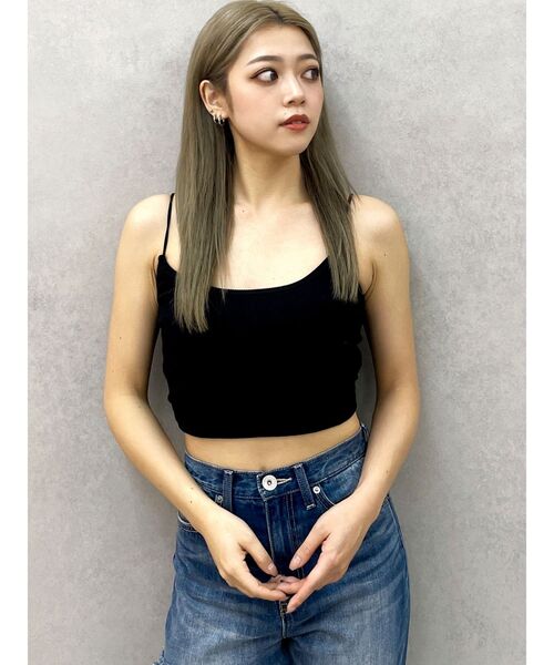 GYDA（ジェイダ）の「Backクロスビスチェ（キャミソール・レディース・オフホワイト/ブラック・FREE）」の5枚目の写真