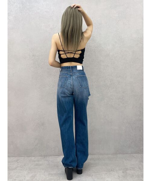 GYDA（ジェイダ）の「Backクロスビスチェ（キャミソール・レディース・オフホワイト/ブラック・FREE）」の3枚目の写真