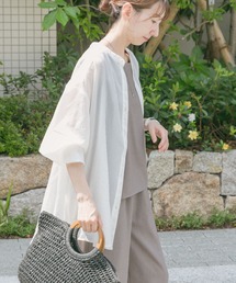ITEMS URBANRESEARCH | シアーストライプバンドカラーシャツ(シャツ/ブラウス)