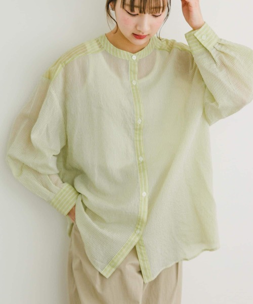 アパルトモン リジエール 25SS ストライプシアーシャツ / ブラウス アパルトモン リジエール 25SS ストライプシアーシャツ / ブラウス