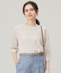 自由区 - 自由区　UNFILOバッグスリットTシャツカットソーオリーブ系38 自由区 L 【UNFILO】 バッグスリット Tシャツ カットソー
