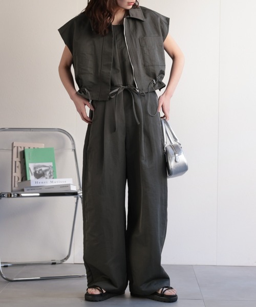 セットアップ対応】ドロストショートベスト / ナイロンベスト（その他