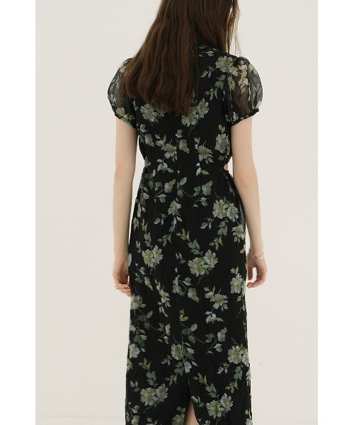 CLANE/クラネ/SHEER FLOWER MINI PUFF ONEPIECE（ワンピース