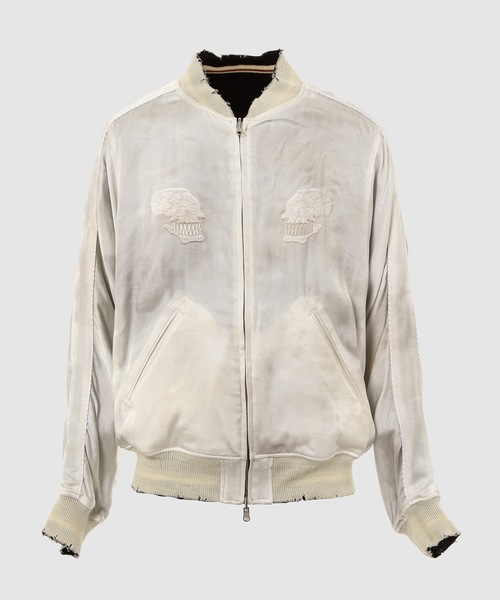 DAIRIKU（ダイリク）の「"Skul" Ska Vintage Jumper（スカジャン・メンズ・ブラック/ホワイト・M/L）」の2枚目の写真