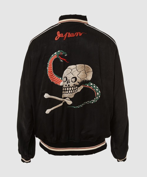 DAIRIKU（ダイリク）の「"Skul" Ska Vintage Jumper（スカジャン・メンズ・ブラック/ホワイト・M/L）」の3枚目の写真