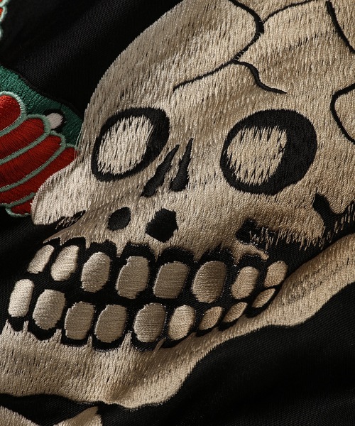 DAIRIKU（ダイリク）の「"Skul" Ska Vintage Jumper（スカジャン・メンズ・ブラック/ホワイト・M/L）」の9枚目の写真