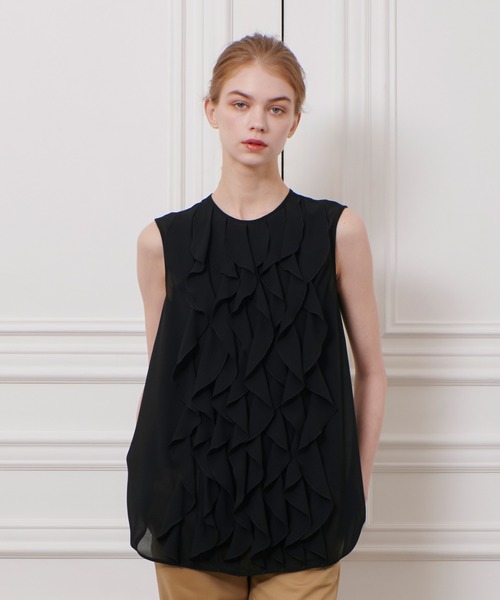 ブラウス シャツ 「LOULOU WILLOUGHBY」シフォンラッフルブラウス レディース LOULOU WILLOUGHBY ブラウス シャツ 「LOULOU WILLOUGHBY
