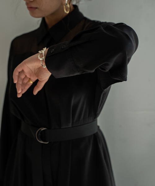 CIEL'AIR（シエルエアー）の「Sheer York Maxi Shirt Dress（シャツワンピース・レディース・ブラウン・MEDIUM/LARGE）」の8枚目の写真