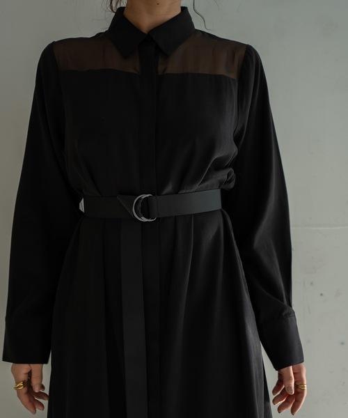 CIEL'AIR（シエルエアー）の「Sheer York Maxi Shirt Dress（シャツワンピース・レディース・ブラウン・MEDIUM/LARGE）」の10枚目の写真