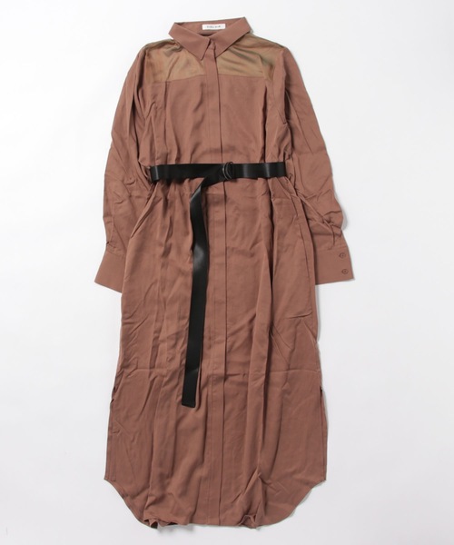 CIEL'AIR（シエルエアー）の「Sheer York Maxi Shirt Dress（シャツワンピース・レディース・ブラウン・MEDIUM/LARGE）」の11枚目の写真