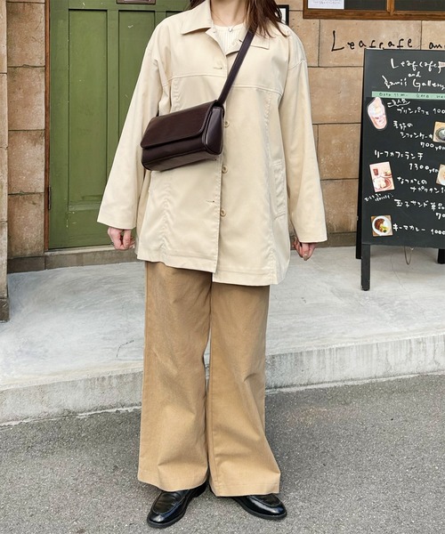 LE MORE（リモア）の「ステンカラースプリングコート（ステンカラーコート・レディース・アイボリー/ベージュ・FREE）」の8枚目の写真