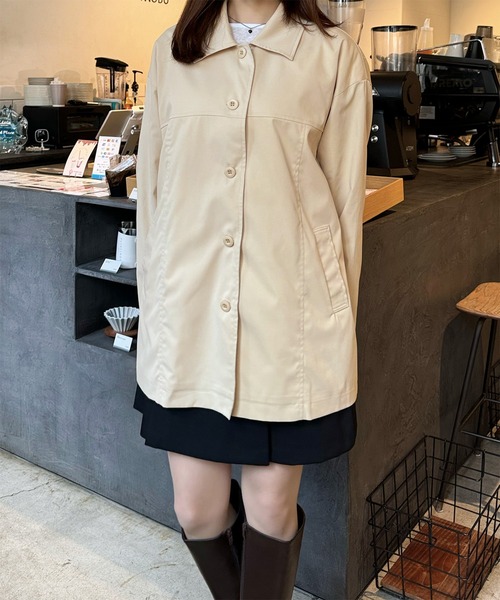 LE MORE（リモア）の「ステンカラースプリングコート（ステンカラーコート・レディース・アイボリー/ベージュ・FREE）」の13枚目の写真