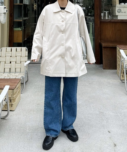 LE MORE（リモア）の「ステンカラースプリングコート（ステンカラーコート・レディース・アイボリー/ベージュ・FREE）」の19枚目の写真